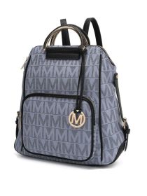 MKF Collection Cora Milan M Signature Trendy Backpack by Mia k (Color: Grey)