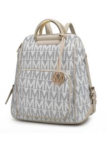 MKF Collection Cora Milan M Signature Trendy Backpack by Mia k (Color: White)