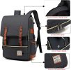 Vintage Laptop Backpack with USB Charging Port, Water Resistant Travelling Backpack